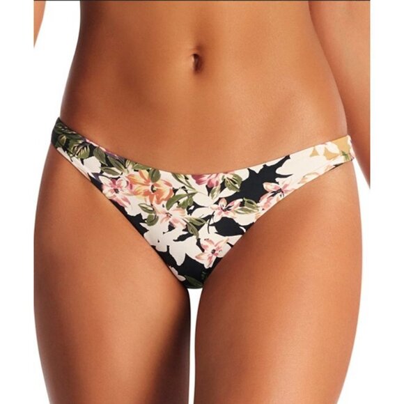 💕VITAMIN A💕 Bikini Capri Top + Rosie Cheeky Bottom Ambrosia Floral 10 L NWT - Picture 11 of 16
